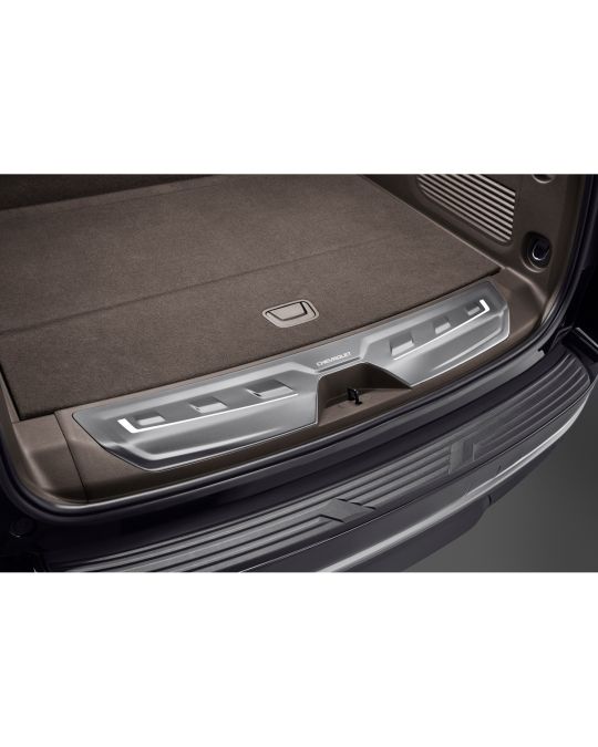 Chevrolet Illuminated Cargo Sill Plate In Dark Atmosphere With Chevrolet Script
