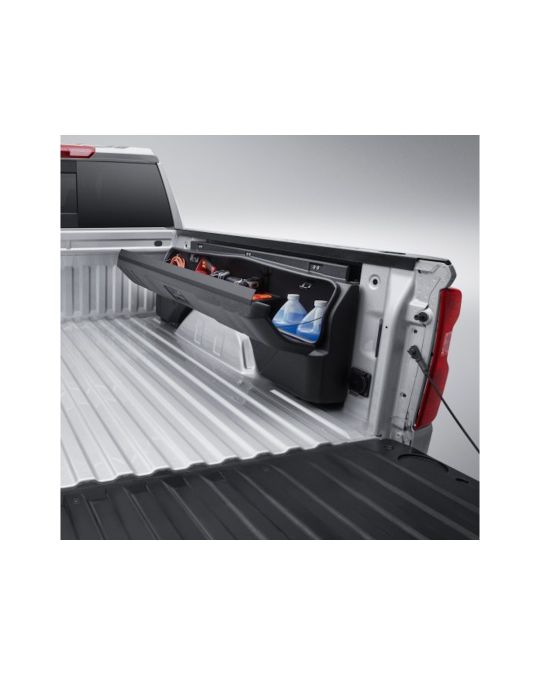 Chevrolet Truck Bed Side Mounted Storage Box Passenger Side In Black With Codeable Key For Standard Bed