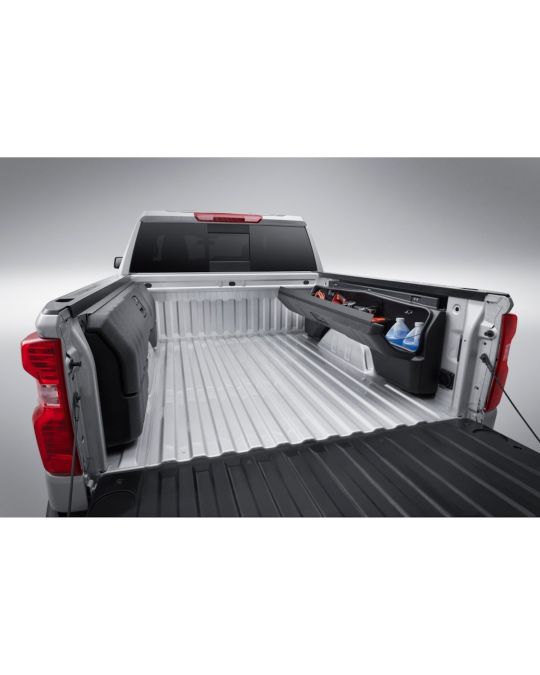 Chevrolet Truck Bed Side Mounted Storage Box Set Of Two In Black With Codeable Key For Standard Bed