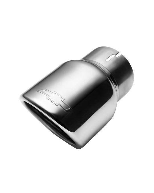 Chevrolet Performance 2.7L Polished Stainless Steel 3 Inch Single Outlet Exhaust Tip With Bowtie Logo