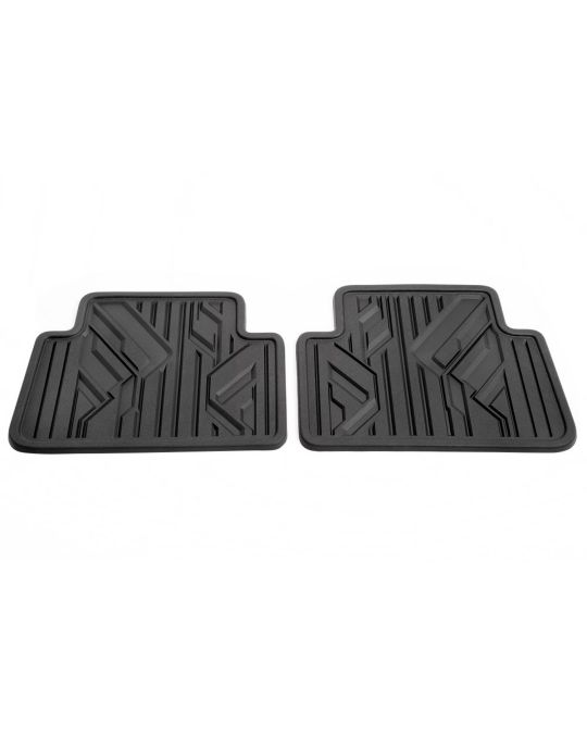 Chevrolet Second Row Premium All Weather Floor Mats In Jet Black For Crew Cab
