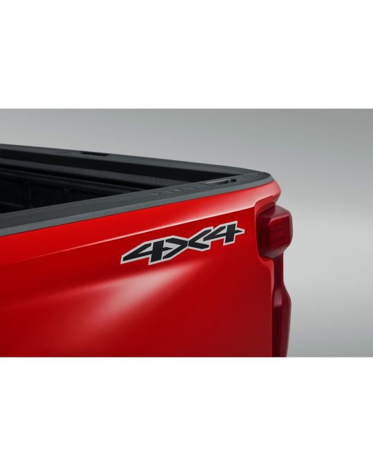 Chevrolet Bedside 4X4 Decals Kit Of Two In Matte Black