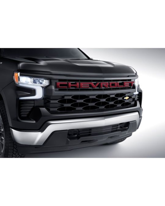 Chevrolet Grille In Black With Red Chevrolet Script Lettering