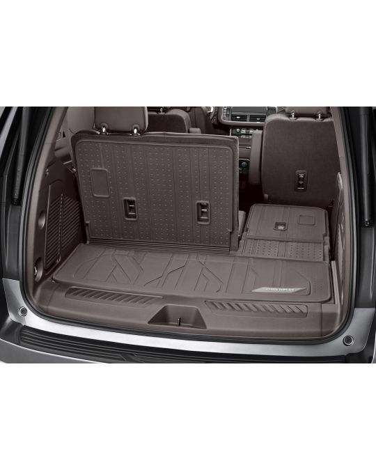 Chevrolet Integrated Cargo Liner With Rear Seatback Protectors In Very Dark Atmosphere With Chevrolet Script Logo