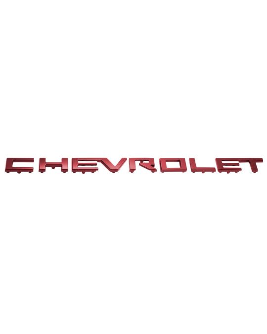 Chevrolet Grille Emblem CHEVROLET Script Lettering In Red