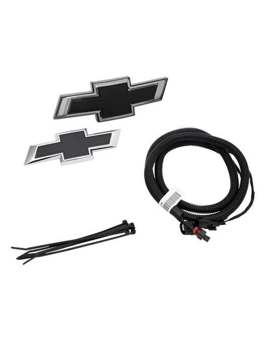 Chevrolet Black Bowtie Emblem Kit For Front And Rear With Illuminated Front Emblem
