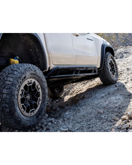 Chevrolet Off Road Rocker Protectors / Rock Sliders Powder Coated Stainless Steel Kit Of Two For Crew Cab