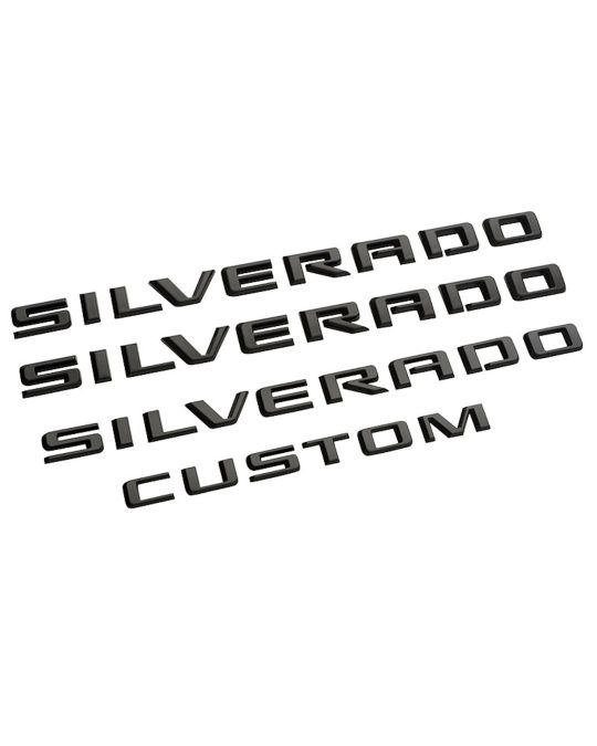 Chevrolet Black Emblem Set Silverado Custom
