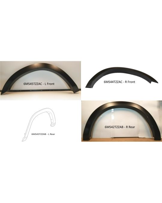 Mopar Wheel Flares Smooth Unpainted OE For Single Rear Wheel Vehicles
