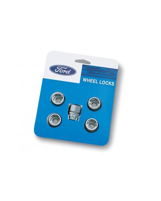 Ford Wheel Locks - Zinc-Plated For Hidden Lugs