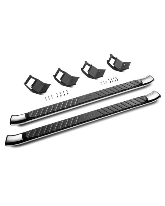 Ford Step Bars - 5" Chromed Aluminum - Super Cab