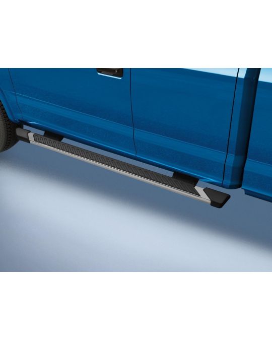 Ford Step Bars - 5" Chromed Aluminum - Super Cab Angular