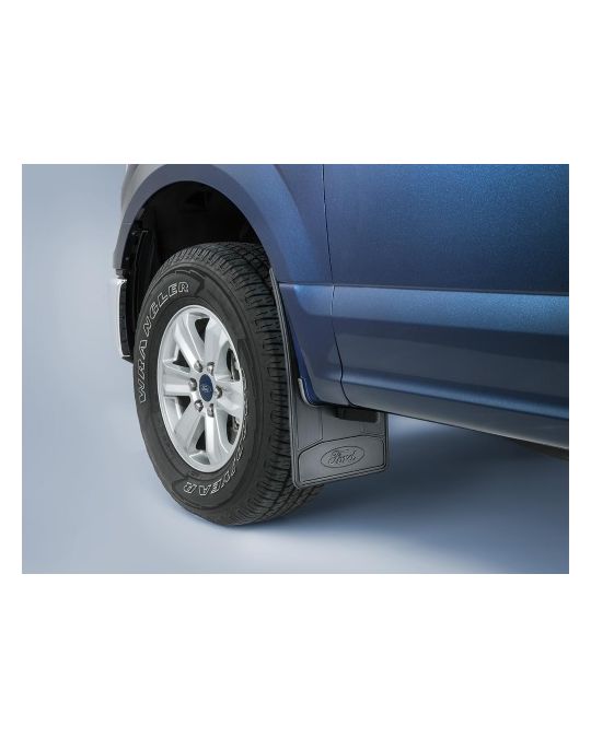 Ford Splash Guards - Rear - Heavy Duty - Black W/ Ford Logo