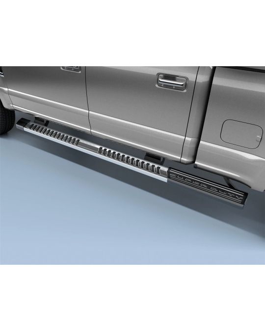 Ford Step Bars Super Cab Extended Length 6" Chromed Aluminum