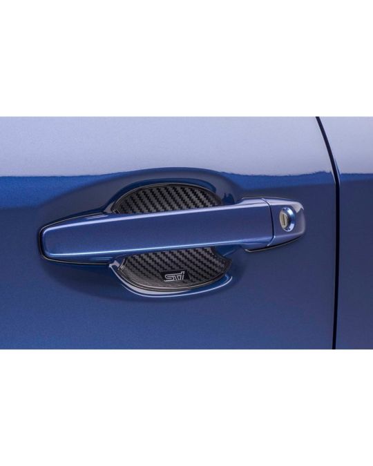 Subaru STI Door Handle Cup Protectors Kit Of Four Carbon Fiber With STI Logo