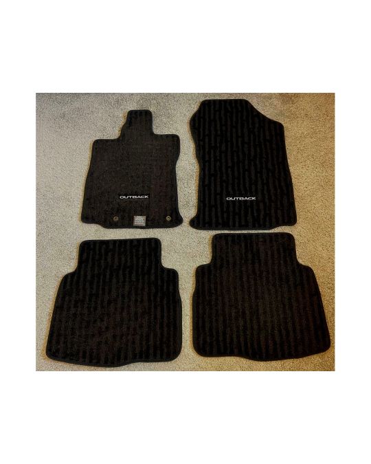 Subaru Carpet Mats Black With Outback Logo