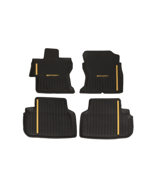 Subaru All Weather Floor Liners - Sport Black & Yellow