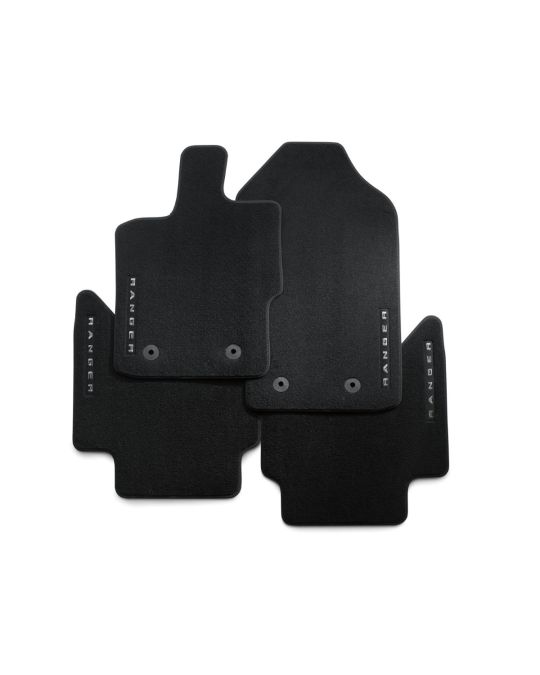 Ford Floor Mats - Premium Carpet, Black, 4-Piece Set, For Super Cab & Super Crew