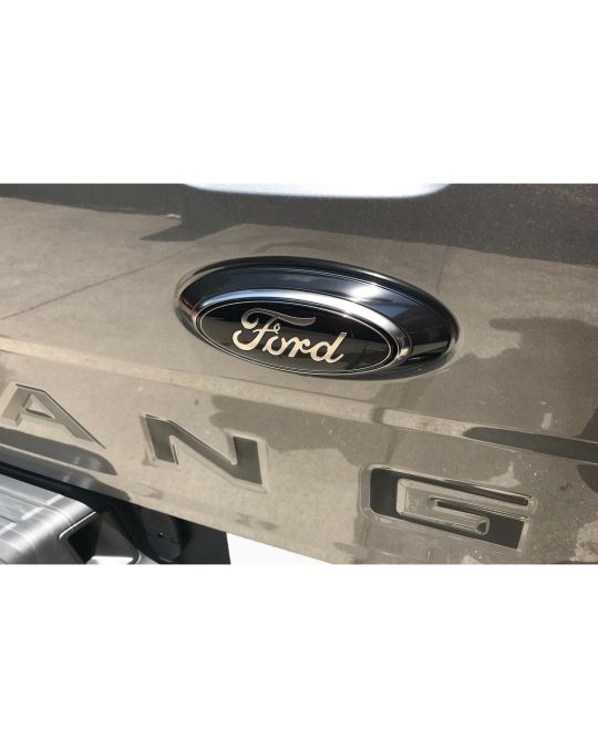 Ford Blacked Out Tailgate Emblem Black Smoke Chrome