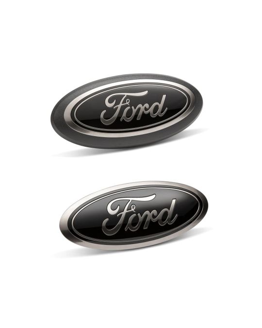 Ford Smoke Chrome Black Oval Emblems Front And Rear Without Camera Provision