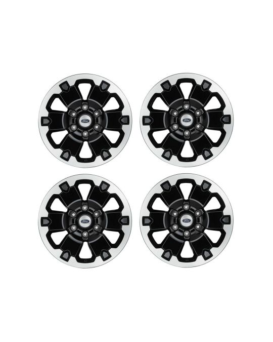 Ford Performance Wheel Kit Set Of Four 18" x 8" Gloss Black Machine Faced