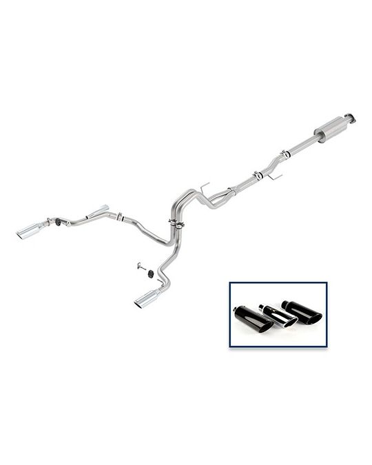 Ford Performance Exhaust System - 2.7L Extreme - Rear Exit -  Chrome
