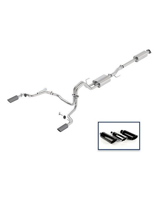 Ford Performance Exhaust System - 2.7L Sport - Rear Exit - Carbon Fiber
