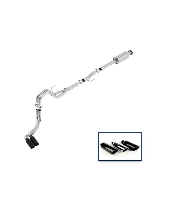 Ford Performance Exhaust System - 2.7L Extreme - Side Exit -  Black Chrome