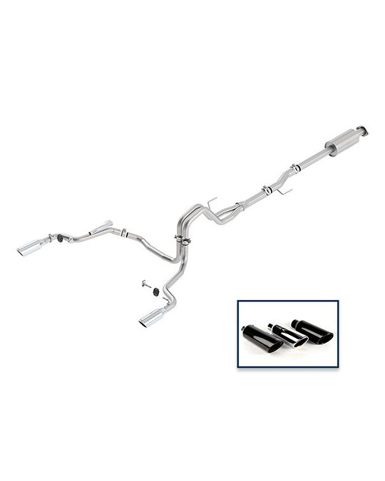 Ford Performance Exhaust System - 3.5L Extreme - Rear Exit -  Chrome