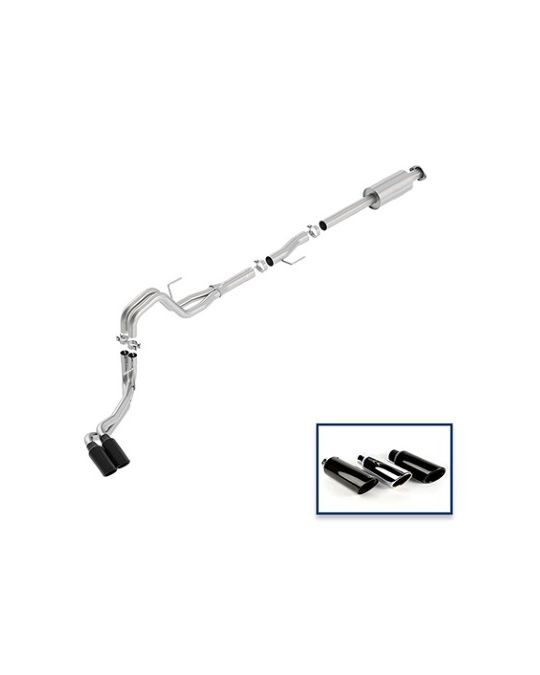 Ford Performance Exhaust System - 3.5L Extreme - Side Exit - Black Chrome