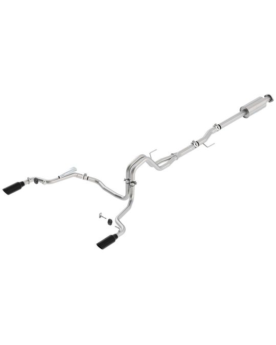 Ford Performance 2.7L 3.5L 5.0L Cat-Back Extreme Exhaust System Rear Exit With Black Chrome Plated Stainless Steel Exhaust Tips
