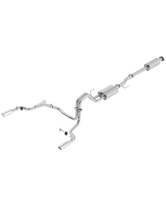 Ford Performance Exhaust System 2.7L 3.5L 5.0L Sport Dual Rear Exit With Chrome Stainless Steel Exhaust Tips