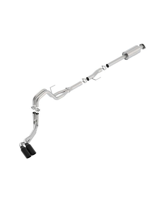 Ford Performance 2.7L 3.5L 5.0L Cat-Back Extreme Exhaust System Dual Side Exit With Black Chrome Plated Stainless Steel Exhaust Tips