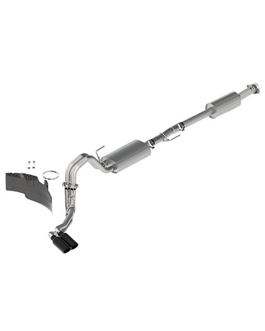 Ford Performance 2.7L 3.5L 5.0L Touring Exhaust With Black Chrome Tips Side Exit