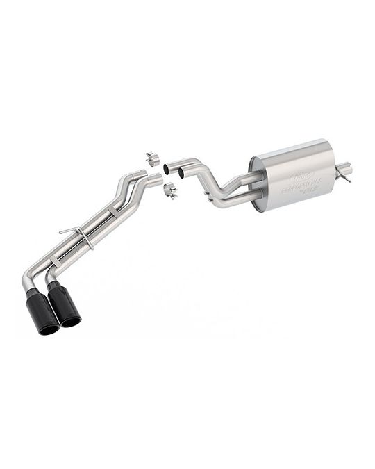 Ford Performance Sport Exhaust System - Side Exit W/ Dual Black-Chrome Tips