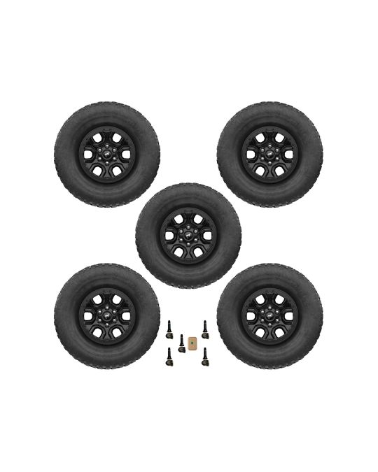 Ford Performance 17x8.5 Inch Bead Lock Capable Wheel Kit Of Five Wheels Gloss Black Wildtrak First Edition