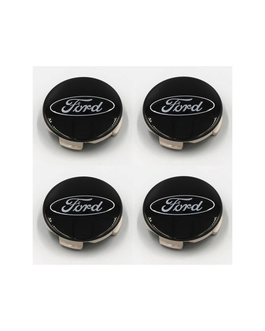 Ford Black And Chrome Wheel Center Cap Kit For Truck / SUV Set Of Four