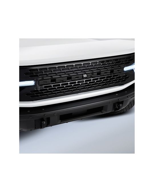 Ford Performance Grille Emblem Overlay BRONCO Lettering Matte Black