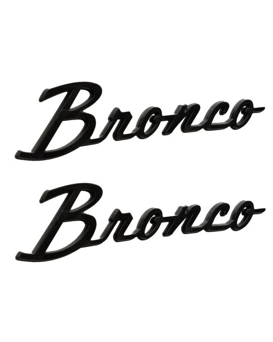 Ford Performance Classic Script "Bronco" Fender Badges Kit Of Two Matte Black