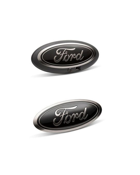 Ford Performance Black Smoked Chrome Oval Emblem Kit For Vehicles With Camera