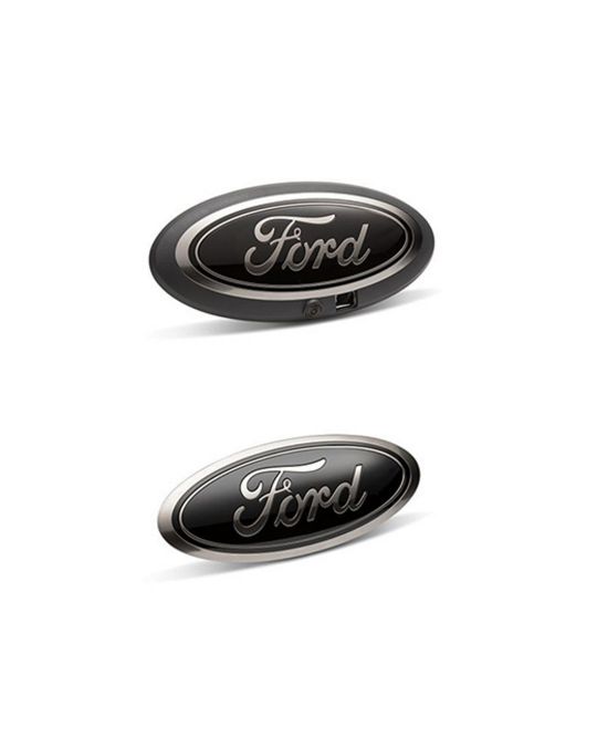 Ford Performance Black Smoked Chrome Oval Emblem Kit For Vehicles With Camera