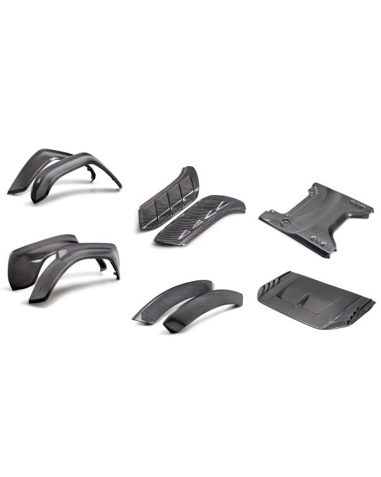 Ford Performance Complete Carbon Fiber Appearance Kit With Wheel Flares Hood Vent Tailgate Panel And Fender Vents For Raptor In Gloss Finish