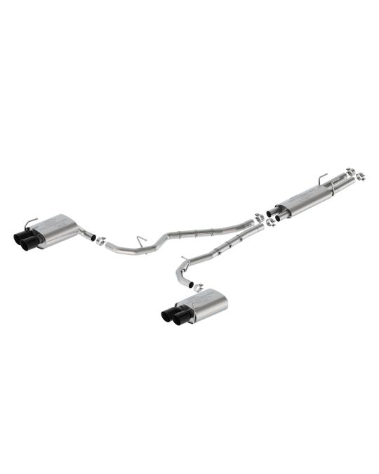 Ford Performance ST Sport Borla Exhaust Dual Rear Exit With Black Chrome Plated 4-Inch Exhaust Tips