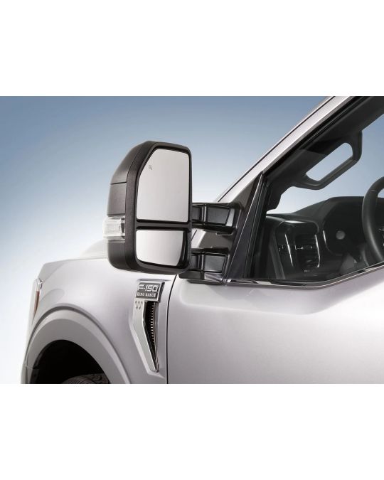 Ford Black Trailer Tow Mirrors Manual Telescoping For Trucks Without 360 Camera