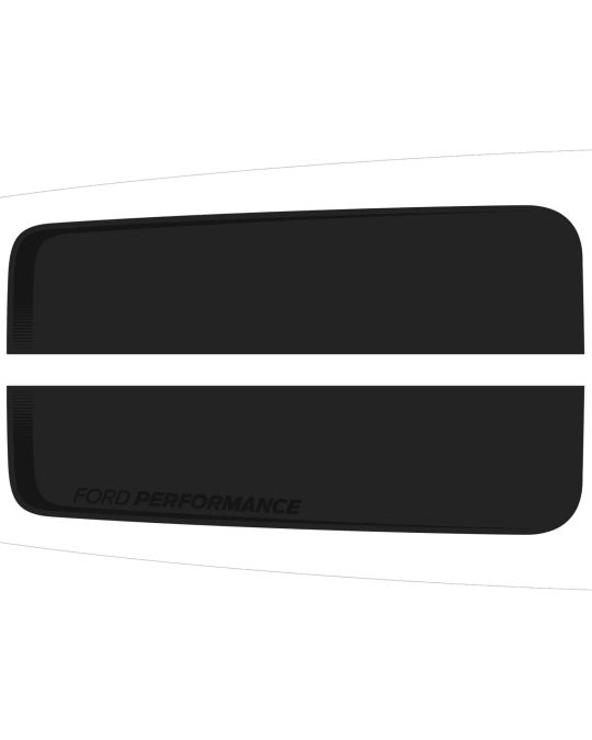 Ford Dual Hood Stripe Graphics Kit Black With Ford Performance Logo