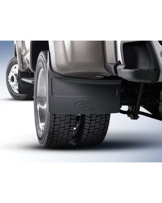 Ford Rear DRW Molded Splash Guards Black With Ford Oval