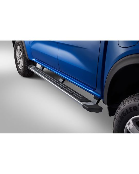 Ford Chrome Plated Rectangular 5 Inch Step Bars Kit Of Two For Supercrew