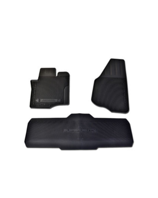 Ford All-Weather Vinyl Floor Mats - Black Crew Cab