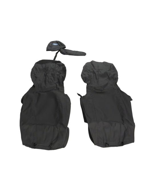 Ford Seat Covers - For Front Captain's Chairs - Kit Of Two - Charcoal With Ford Logo