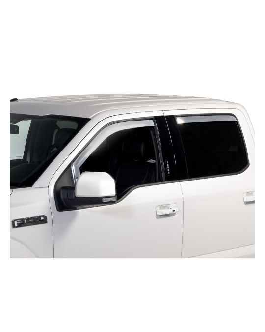 Ford Window Deflectors - Super Cab - Chrome